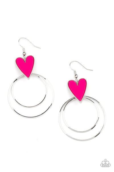 Coming Soon Earring Happily Ever Hearts - Pink