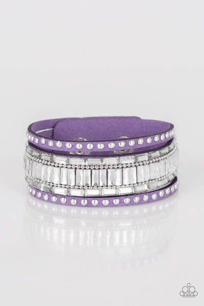 Bracelet wrap Rock Star Rocker - Purple