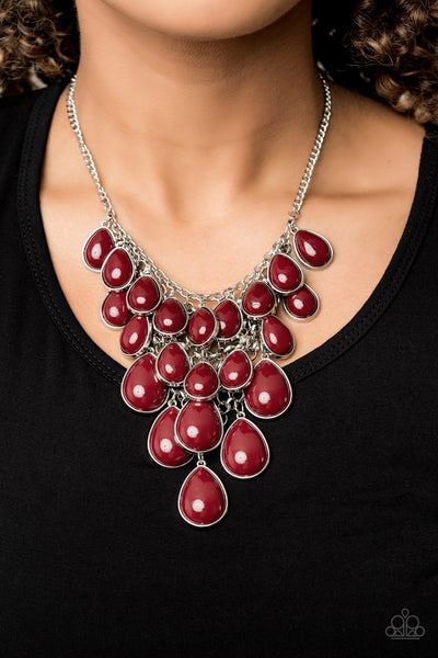 Necklace Shop Til You TEARDROP - Red