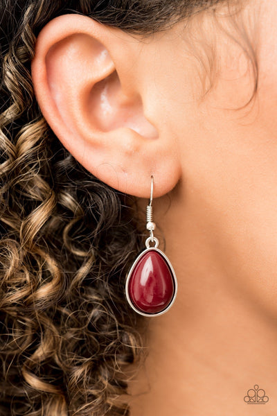 Necklace Shop Til You TEARDROP - Red