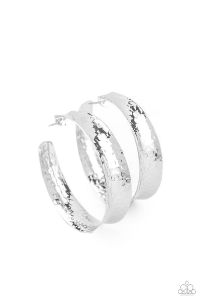 Earrings Fearlessly Flared - Silver