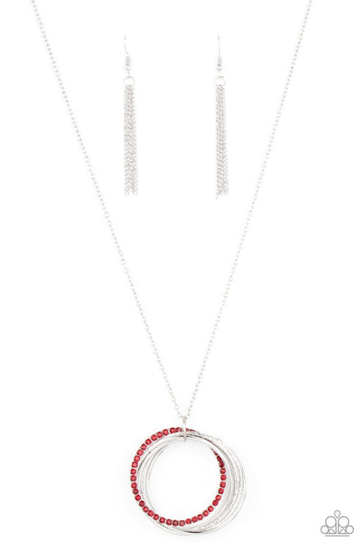 Coming Soon Necklace Harmonic Halos - Red