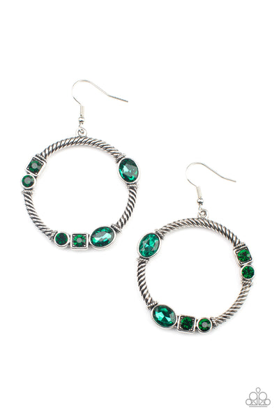 Earrings Glamorous Garland - Green