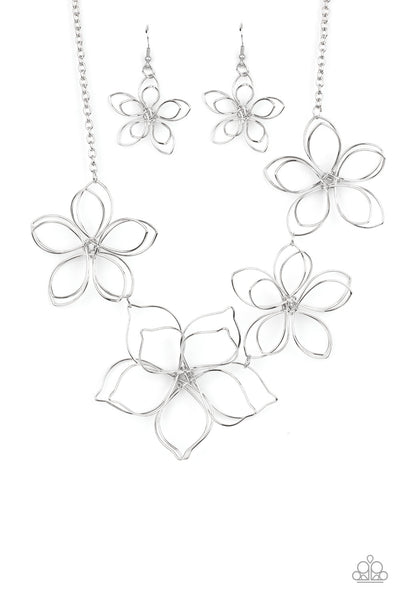 Necklace Flower Garden Fashionista - Silver