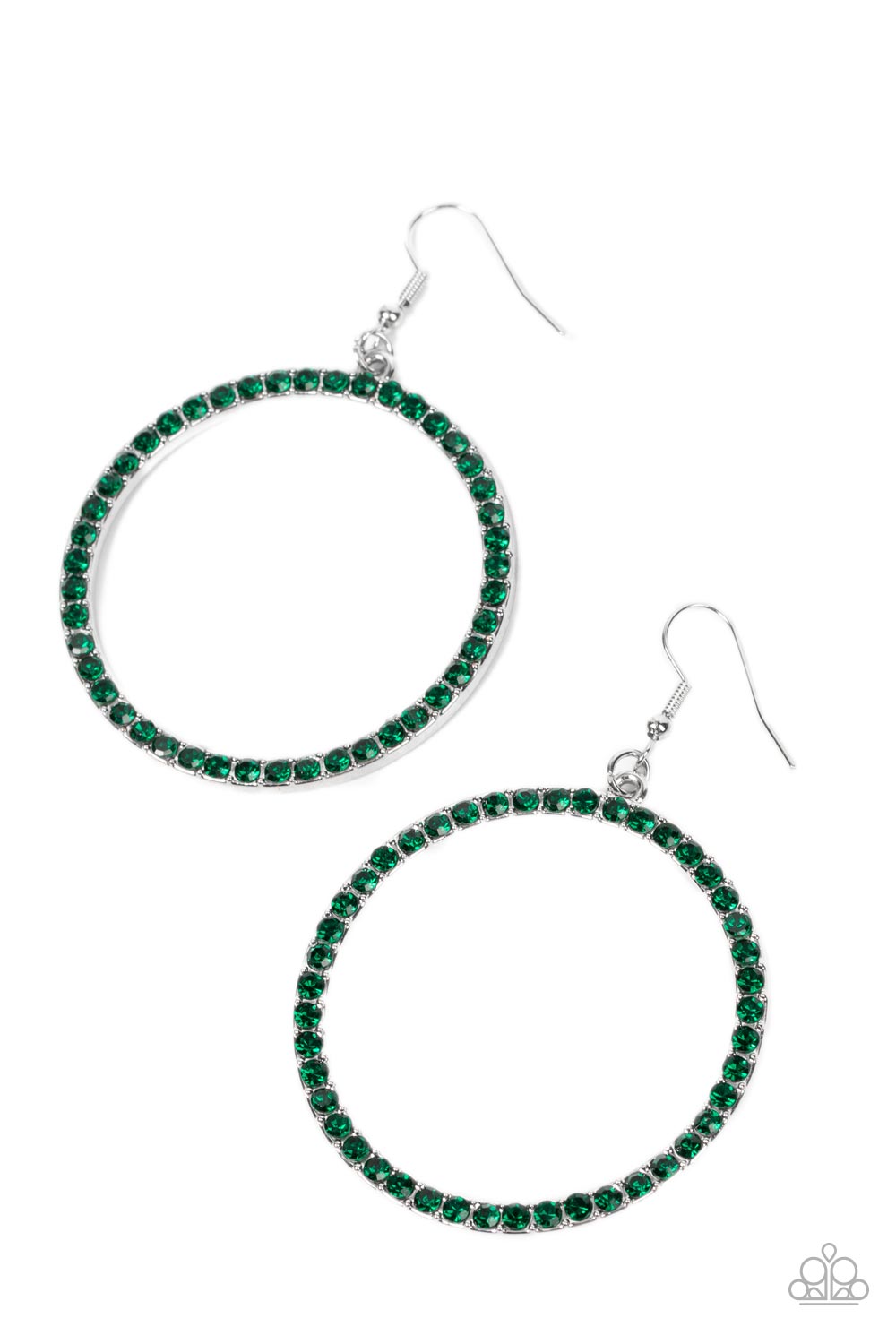 Earrings Head-Turning Halo - Green