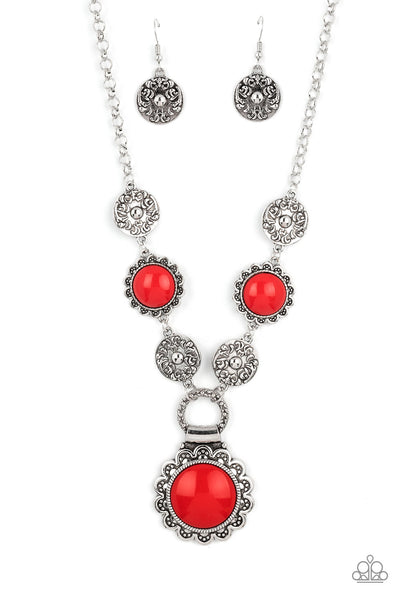 Necklace Poppy Persuasion - Red