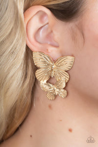 Earrings Blushing Butterflies - Gold