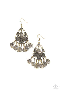 Earrings Teardrop Tempo - Brass