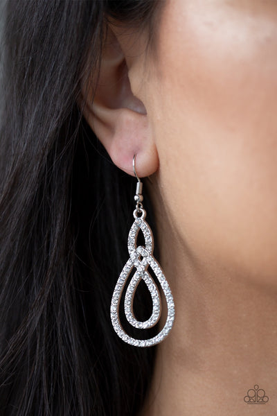 Earrings-Sassy Sophistication - White