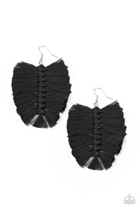 Earrings Knotted Native - Black