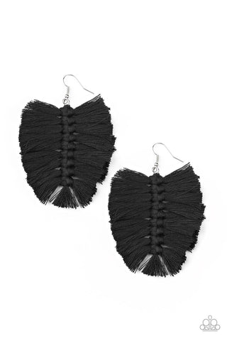 Earrings Knotted Native - Black