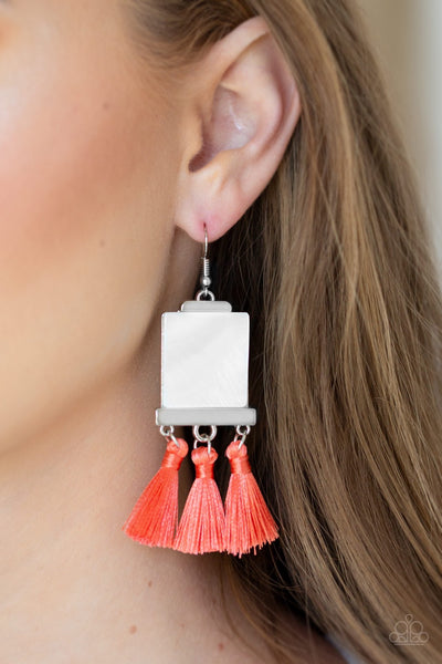 Earrings Tassel Retreat - Orange