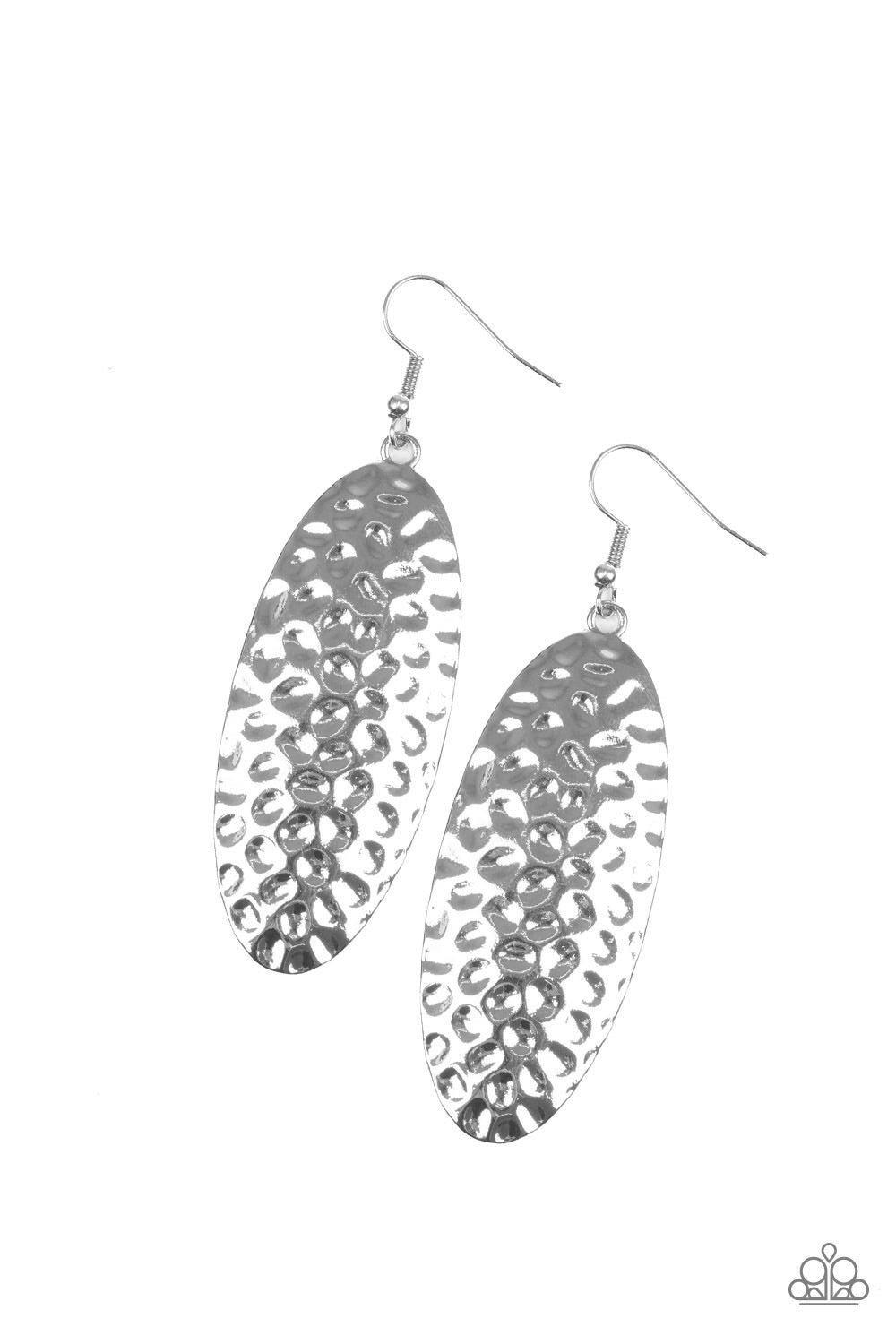 Earrings Silver hammered