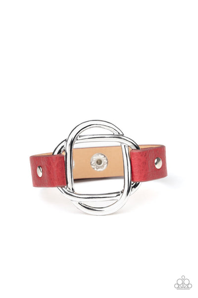 Bracelet wrap Nautically Knotted - Red