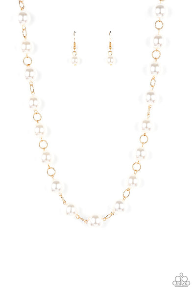 Necklace Ensconced in Elegance - Gold