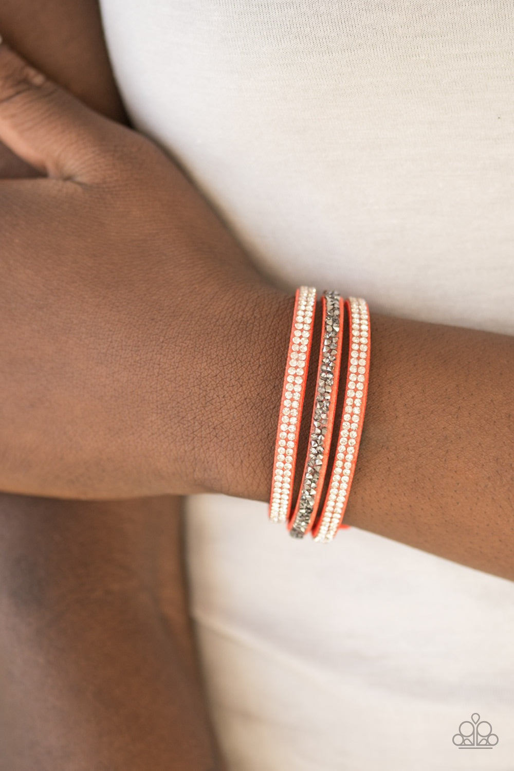 Bracelet wrap Mega Glam - Orange