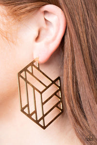 Earrings Gotta Get GEO-ing - Gold