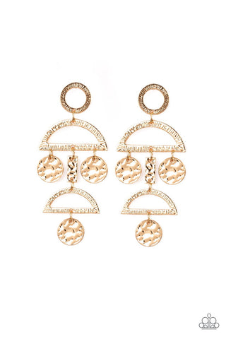 Earrings Incan Eclipse - Gold