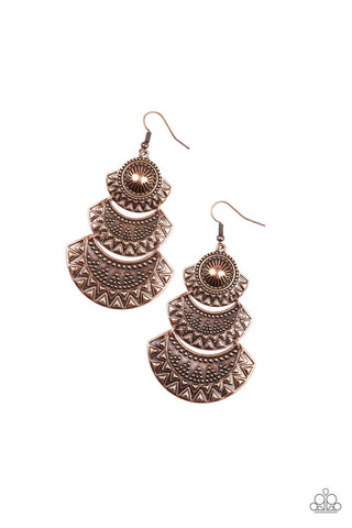 Earring Impressively Empress - Copper