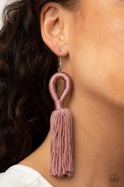 Earring Tassels and Tiaras - Pink