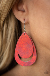 Earrings Fiery Firework - Red