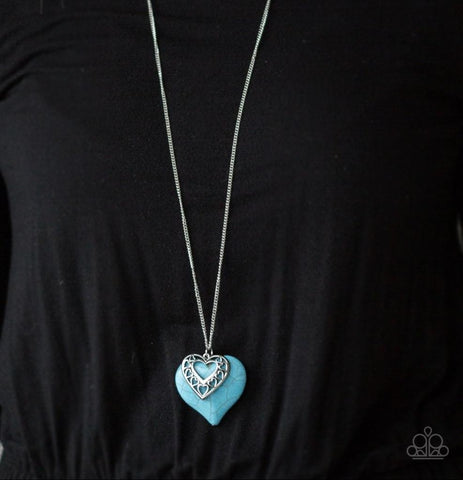 Necklace Southern Heart - Blue