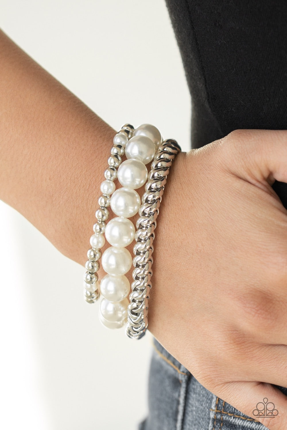 Bracelet A PEARL-fect Ten - White