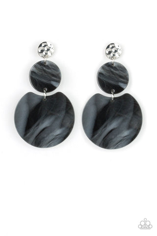 Earrings Acrylic Miami Mariner - Black