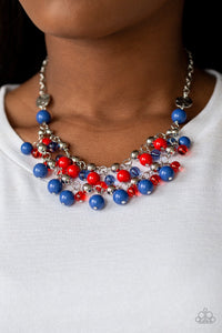 Necklace-Red white blue