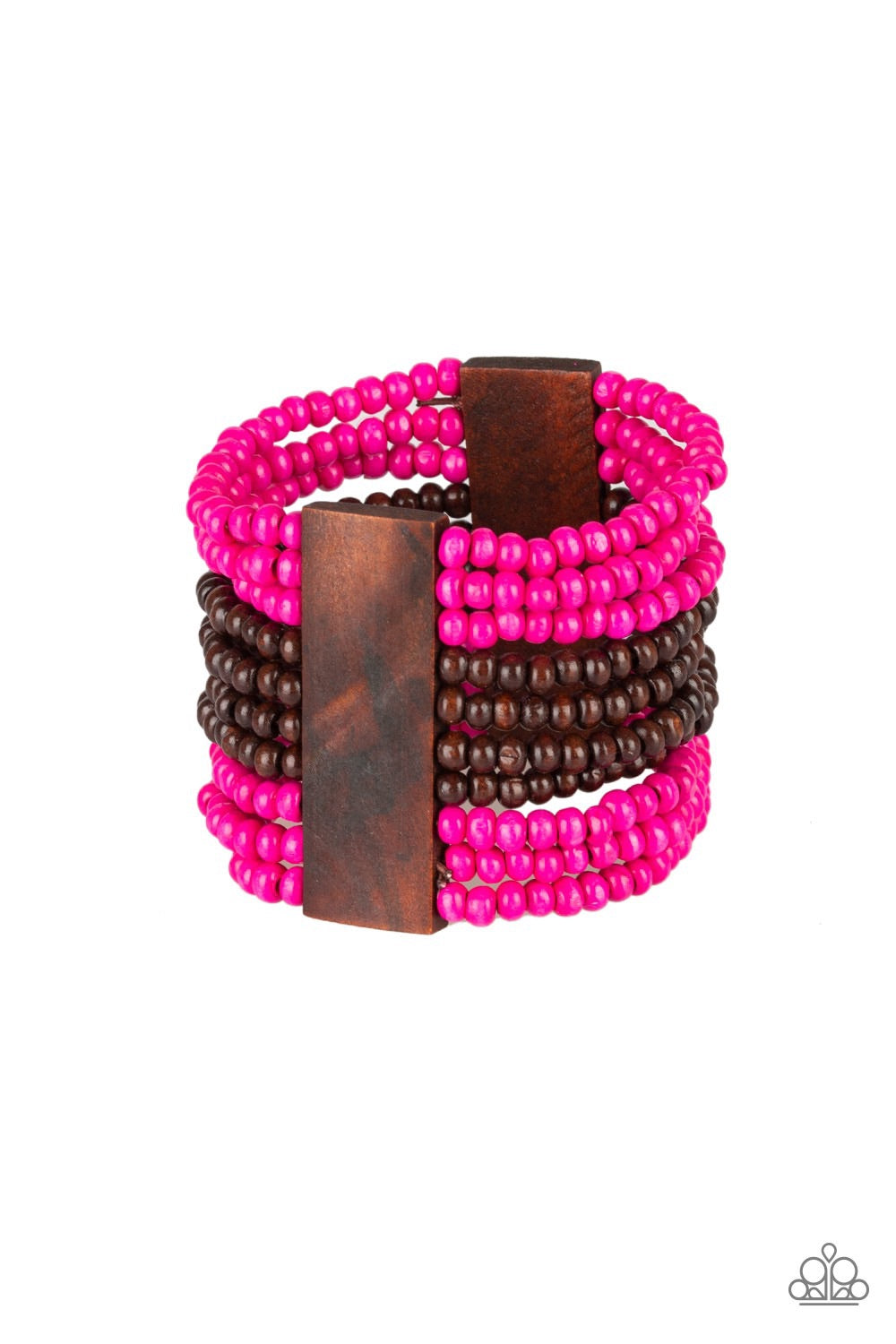 Bracelet wood-JAMAICAN Me Jam - Pink