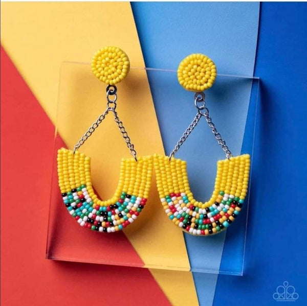 Earrings Make it RAINBOW - Yellow