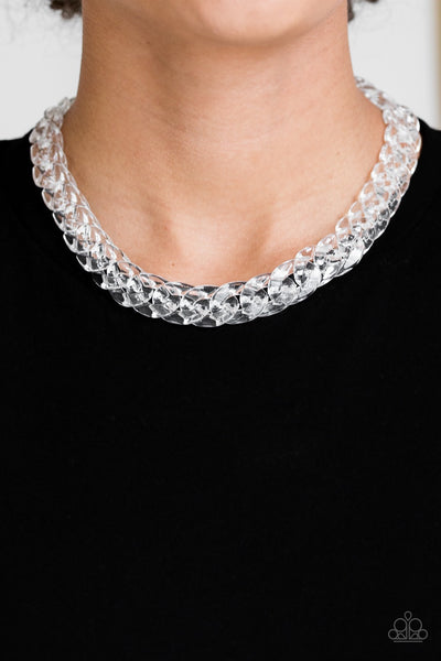 Necklace-Put It On Ice - White