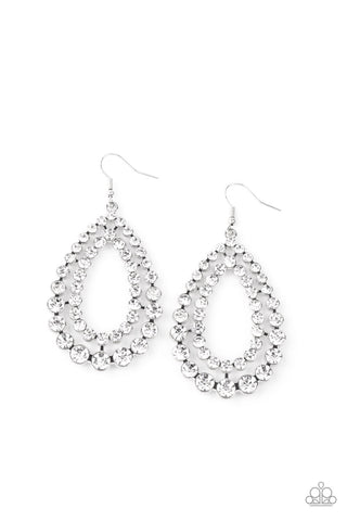 Earrings Glacial Glaze - White