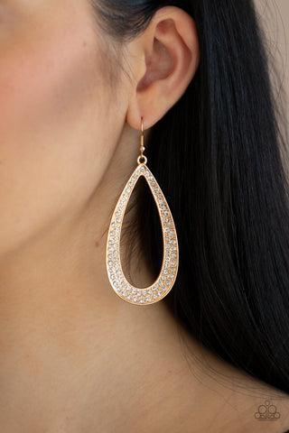 Earrings Diamond Distraction - Gold