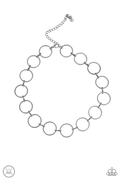 Necklace choker Retro Metro - Black