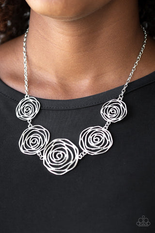 Necklace Rosy Rosette - Silver