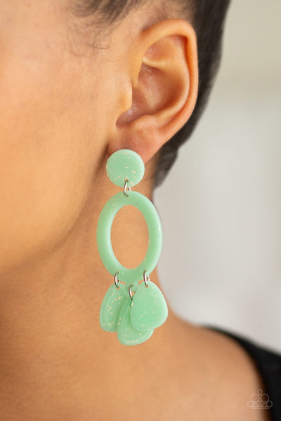 Earrings Sparkling Shores - Green