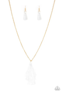 Necklace Triple The Tassel - White