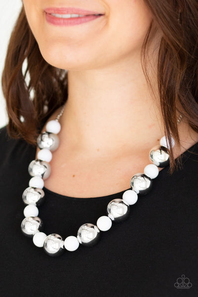 Necklace Top Pop - White