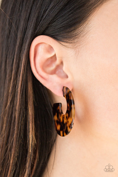 Earrings Tropically Torrid - Brown