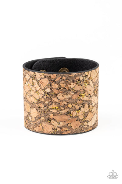 Bracelet wrap Cork Congo - Brass