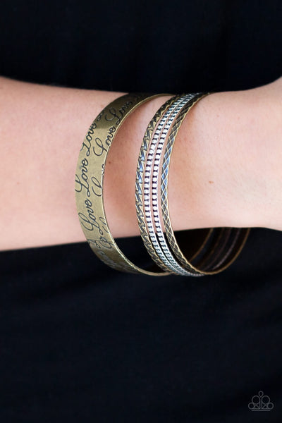 Bracelet Literally Loveable - Brass