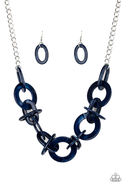 Necklace Acrylic-Chromatic Charm - Blue