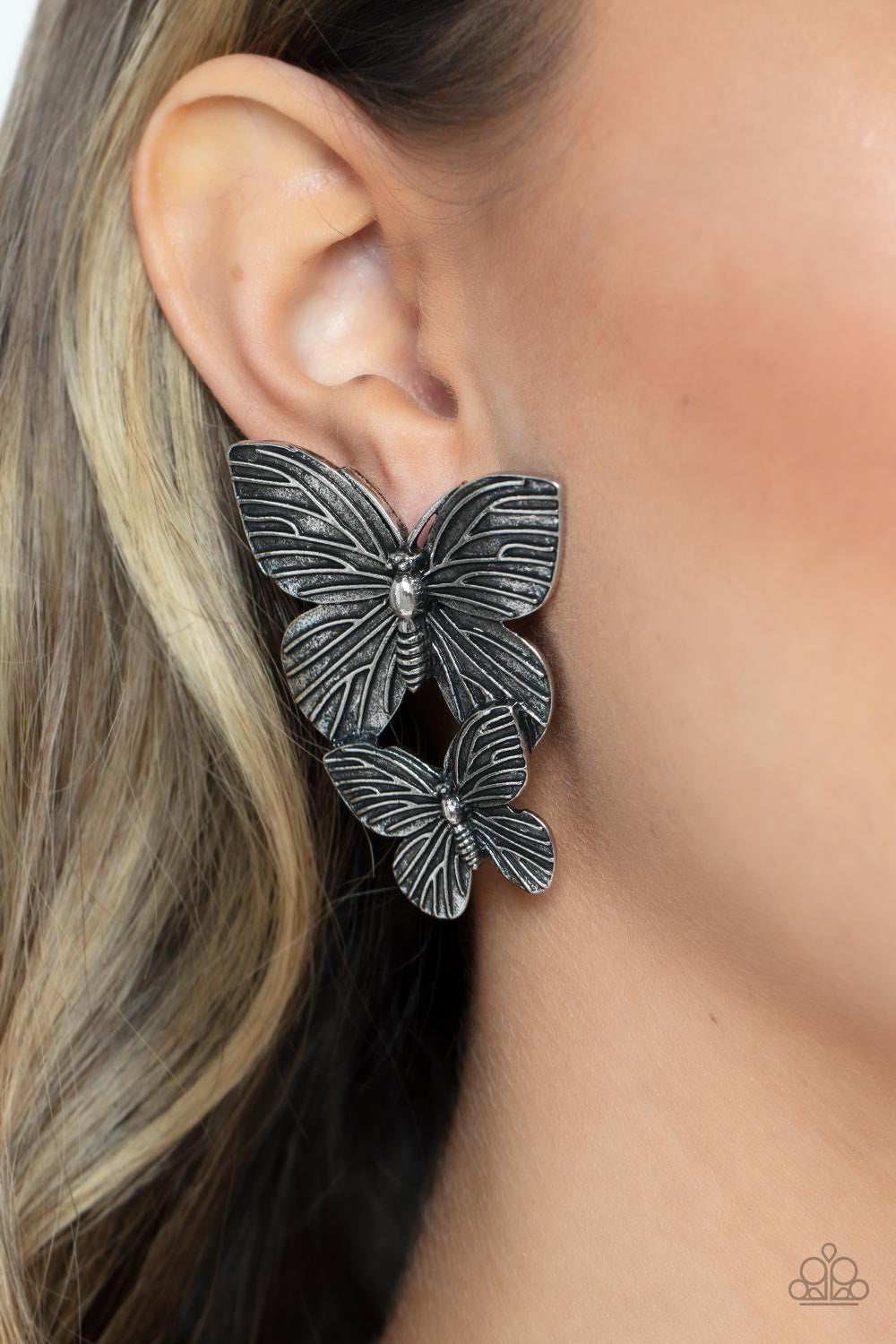 Earrings Blushing Butterflies - Silver