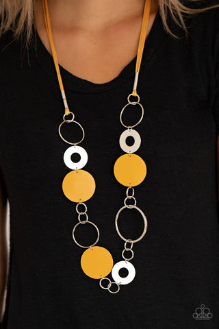 Necklace Sooner or LEATHER - Yellow