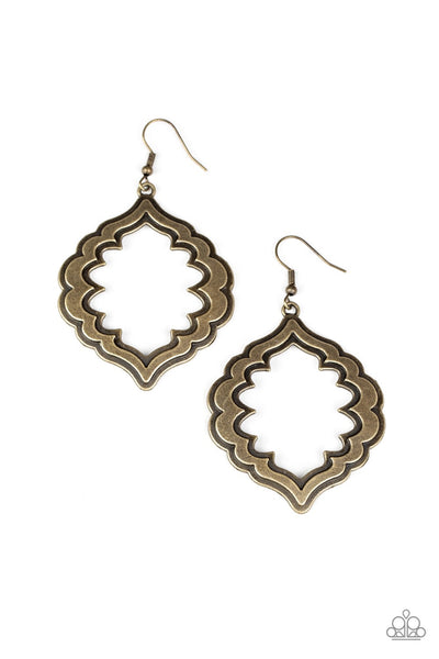 Earrings Taj Mahal Majesty - Brass