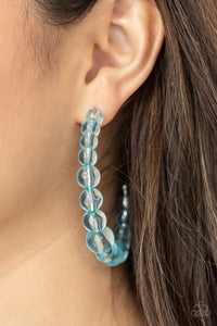 Earrings In The Clear - Blue