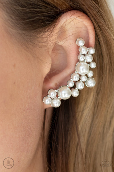 Earrings-crawlers-Metro Makeover - White