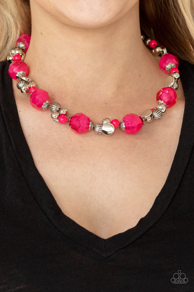 Necklace-Vidi Vici VACATION - Pink