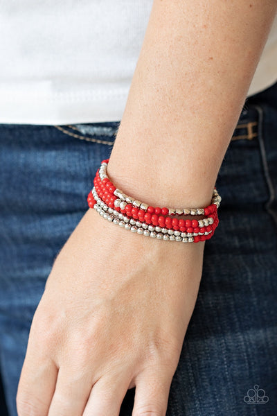 Bracelet Stacked Showcase - Red